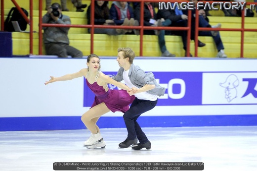 2013-03-03 Milano - World Junior Figure Skating Championships 1833 Kaitlin Hawayek-Jean-Luc Baker USA